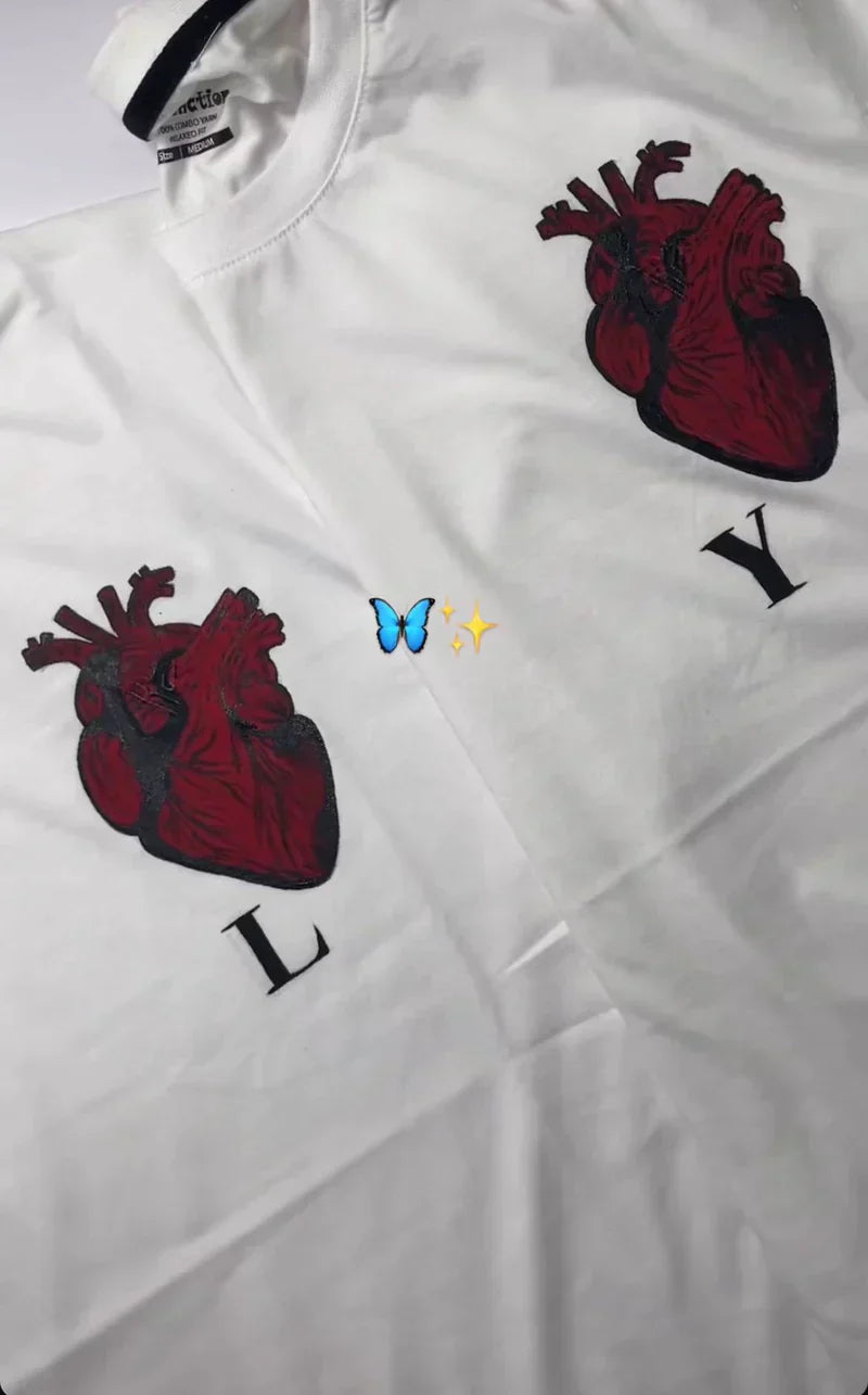 HUMAN HEART PRINTED T SHIRT (pack of 2)