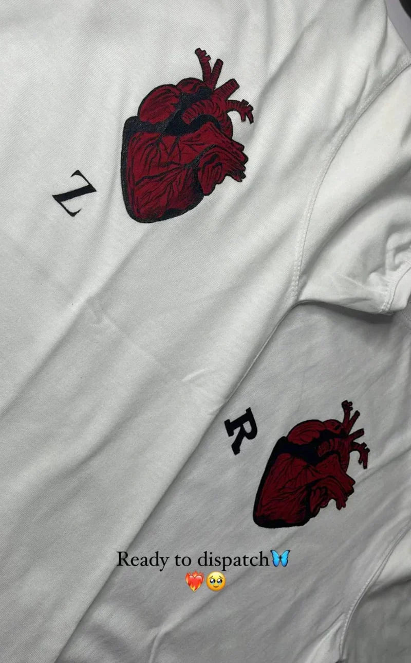 HUMAN HEART PRINTED T SHIRT (pack of 2)